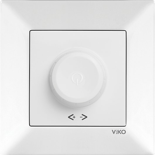 Beyaz Rotatif Dimmer Anahtar Çerçeveli (600W)