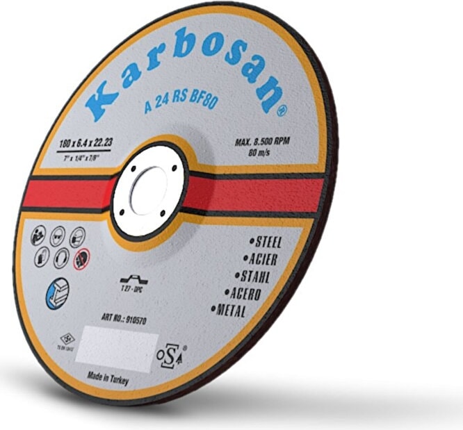 KARBOSAN Nk Metal Çapak Alma Taşlama 180 x 6.4 x 22.23MM