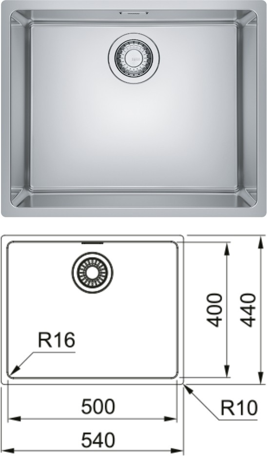 Maris Mrx 110-50 Eviye, Lina Spiralli Inox Armatür Seti