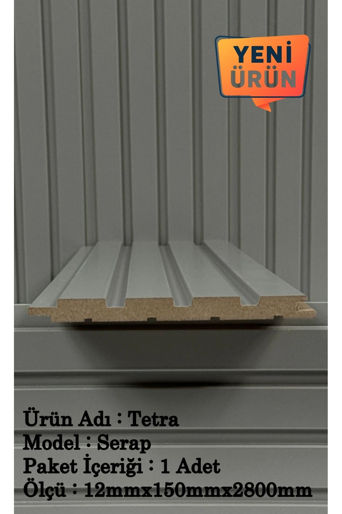 Mdf Duvar Paneli ve Duvar Lambrisi ve Vestiyer Tv Ünistesi Dekoratif Paneli 15X280 (1 ADET) SERAP