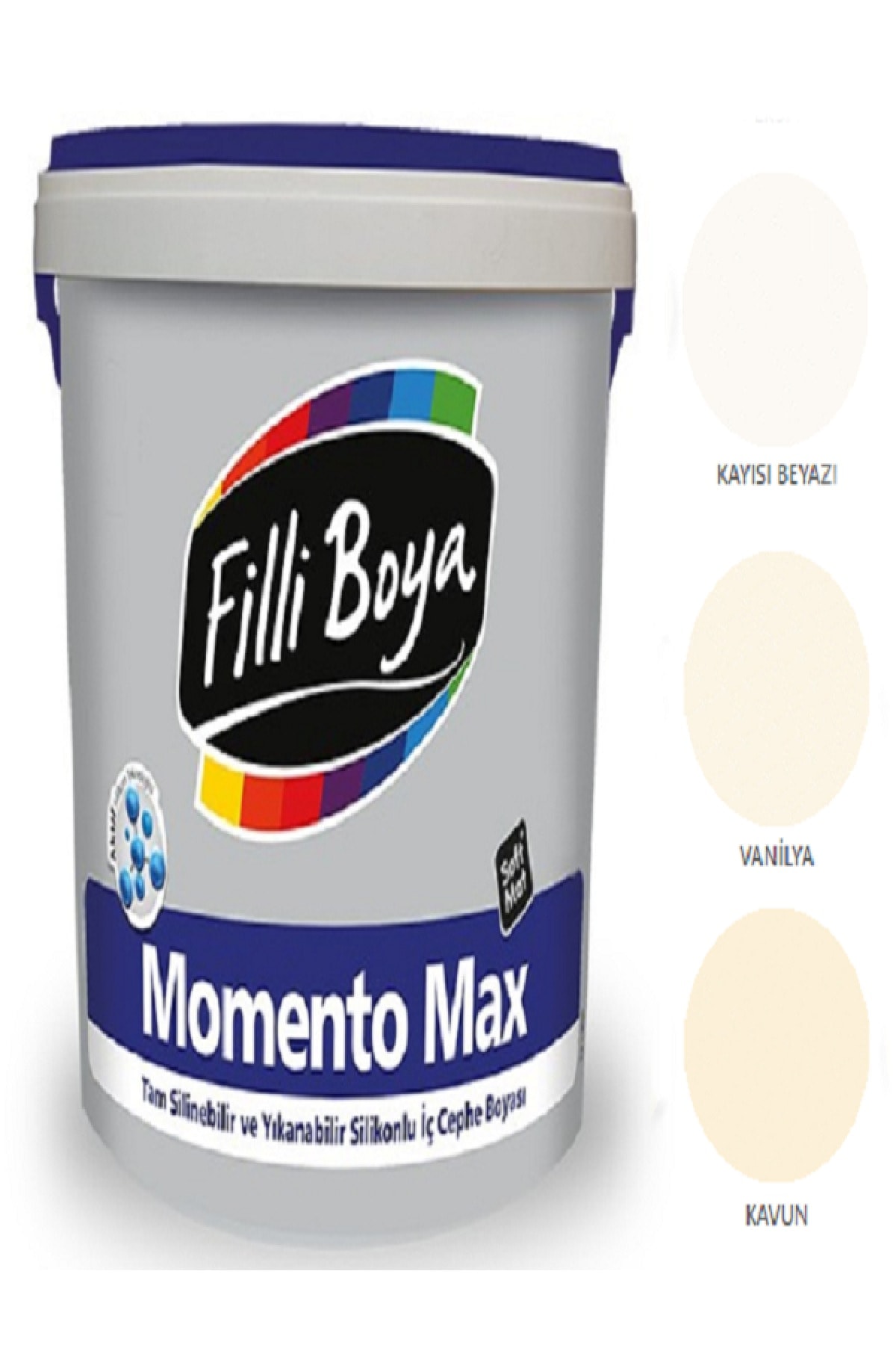 Momento Max Tam Silinebilir Yıkanabilir Silikonlu Mat Boya 7,5lt (kayısı Beyazı)