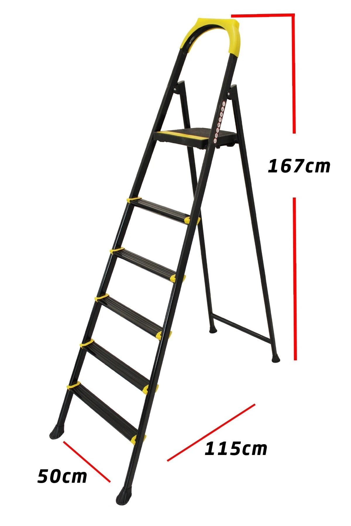 Leo 5+1 Basamaklı Metal Merdiven, leo5