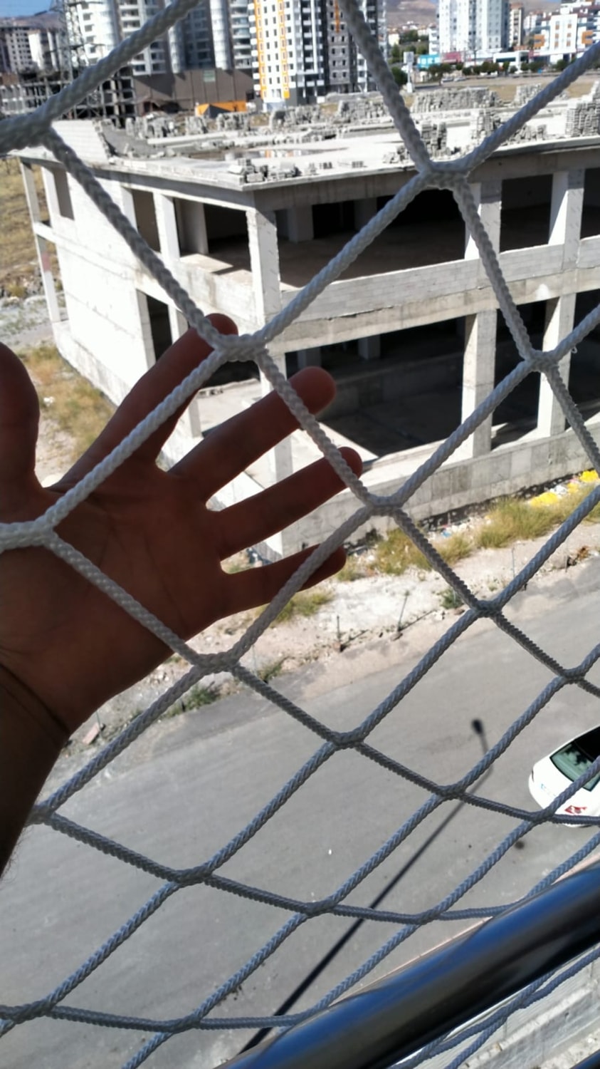 Balkon Koruma Filesi 2,5x2,5m Çocuk Koruma Filesi Güvenlik Ağı Çocuk Emniyet Ağı