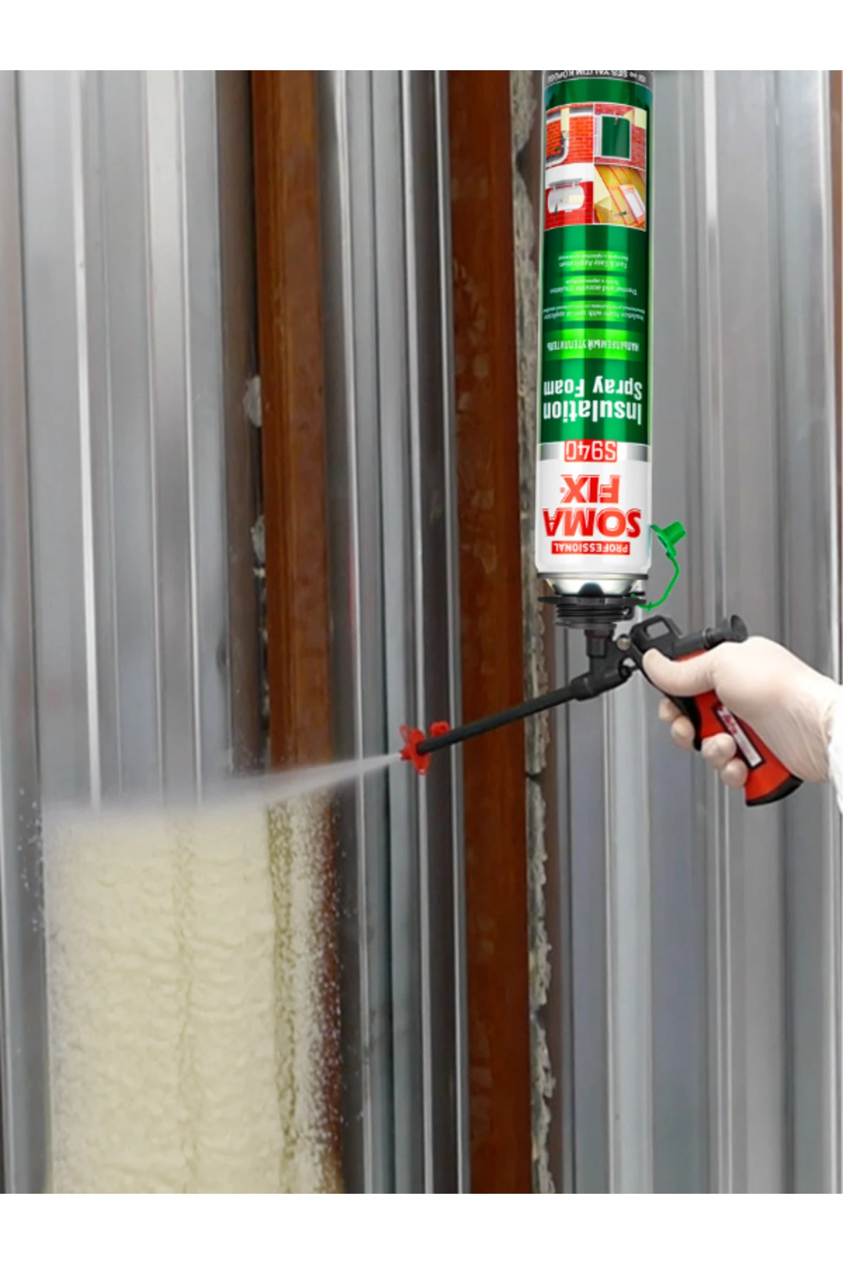 Poliüretan Termal Isı Ve Ses Yalıtım Sprey Köpük (2 ADET) Tabanca Ve Temizleyici Hediyeli