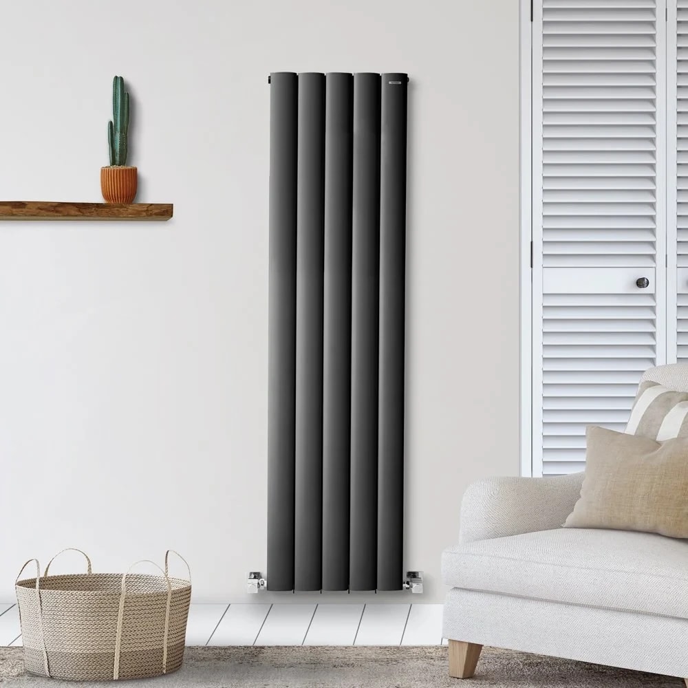 1400X475mm Lilac Dikey Antrasit Alüminyum Radyatör