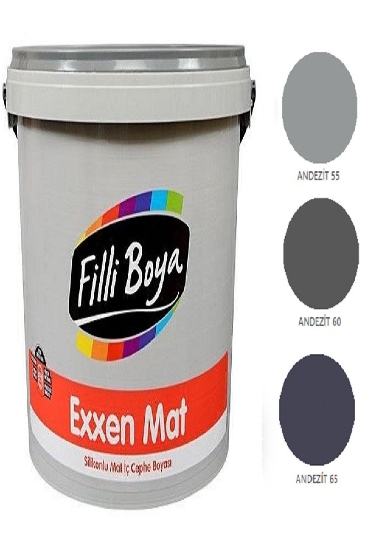 Exxen Mat Silikonlu Mat Iç Cephe Boyası 2,5lt (andezit 55)