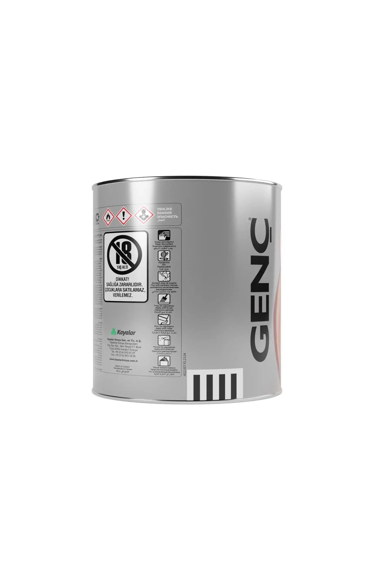 Sentetik Parlak Ahşap Metal Boyası 1000 Beyaz 2.5 L