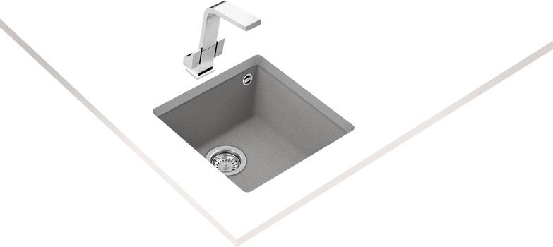 Square 40.40 Gri Tezgah Altı Granit Eviye