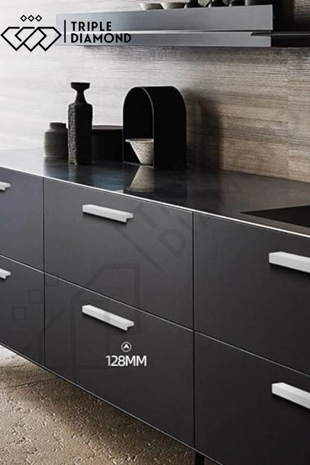 160 mm Krom Çekmece Kulpları Dolap Mutfak Mobilya Kulpu 1 Adet ( 16 cm ) = 160MM