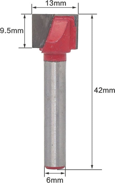 Adet Temizleme Alt Yönlendirici Bit Seti 6mm Shank Çift Flüt Caide Kesici Düz Spoilboard Yüzey Planya Aracı (Yurt Dışından)