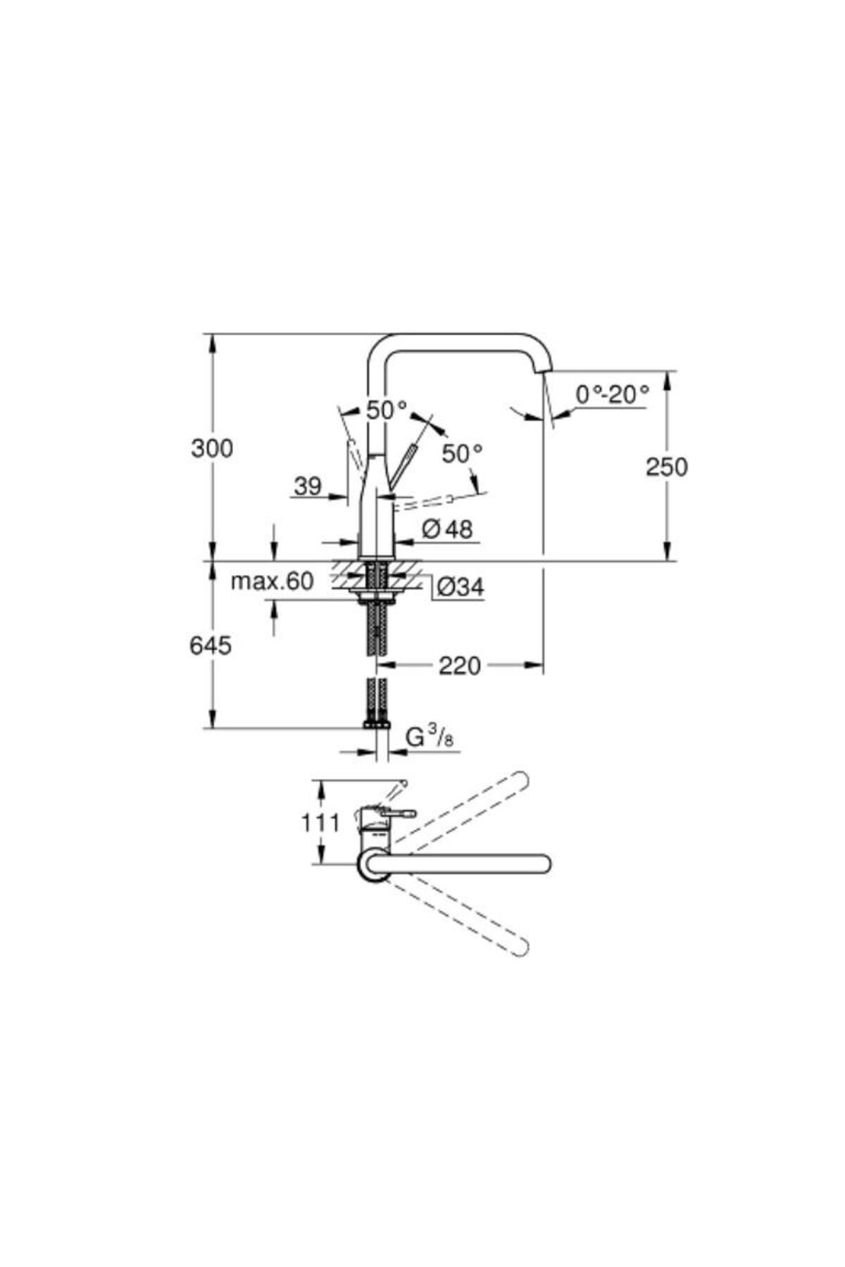 Essence Tek Kollu Eviye Bataryası 1/2" - 30269BE0