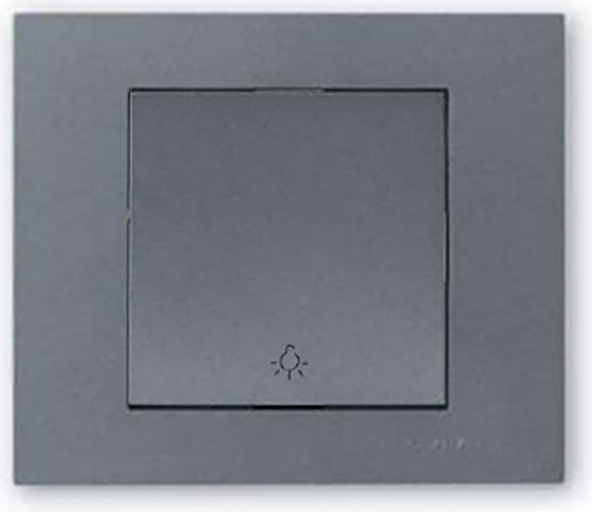 Grano Metalik Light Anahtar Füme + Füme Çerçeve