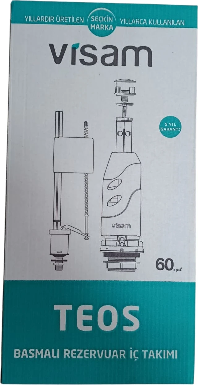 Teos Basmalı Rezervuar Iç Takımı - Sessiz, Pirinç Bağlantılı