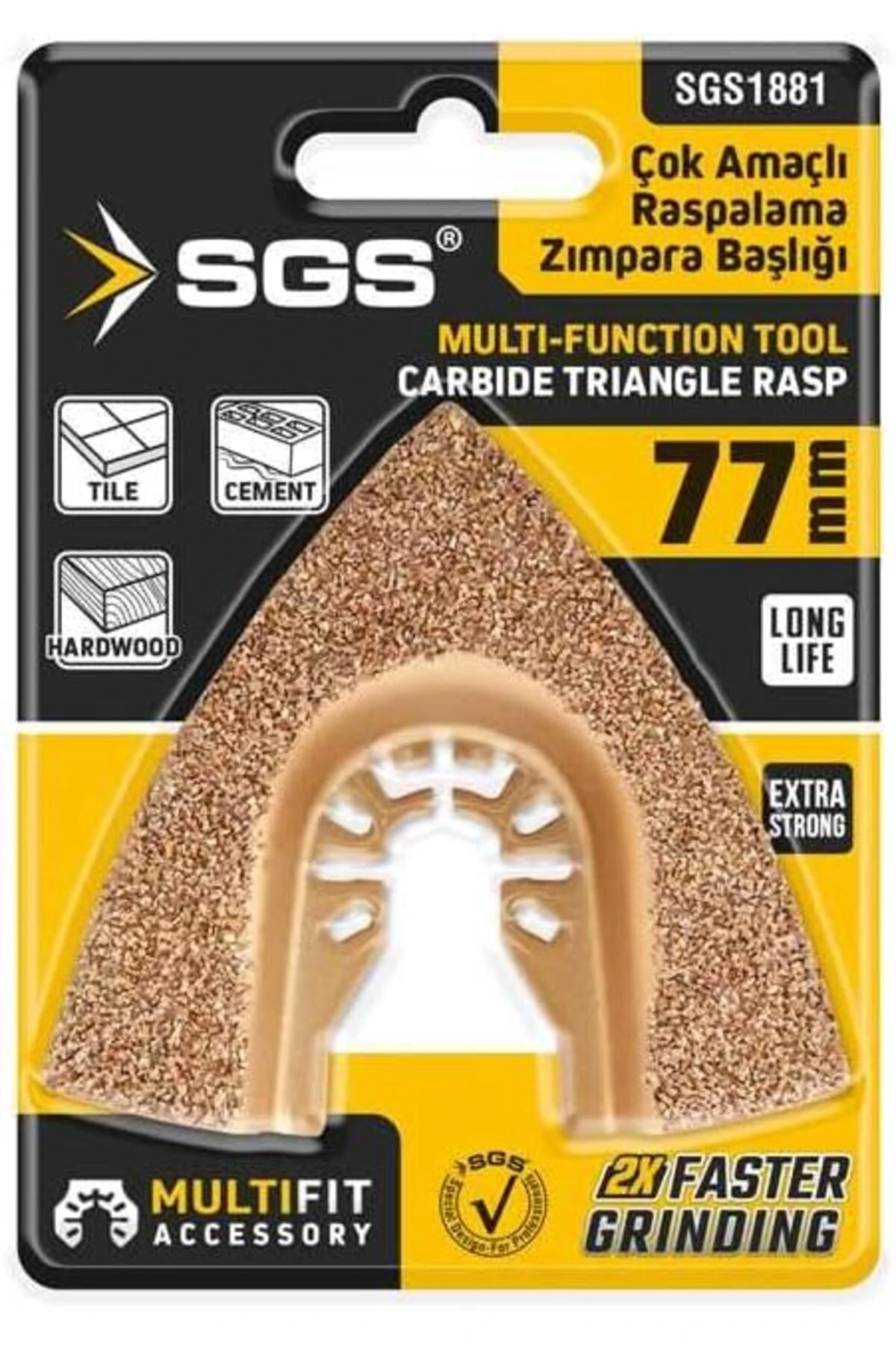 Multi- Kesici ve Raspalama Zımpara Başlığı, 77mm, Model SGS1881 1178227