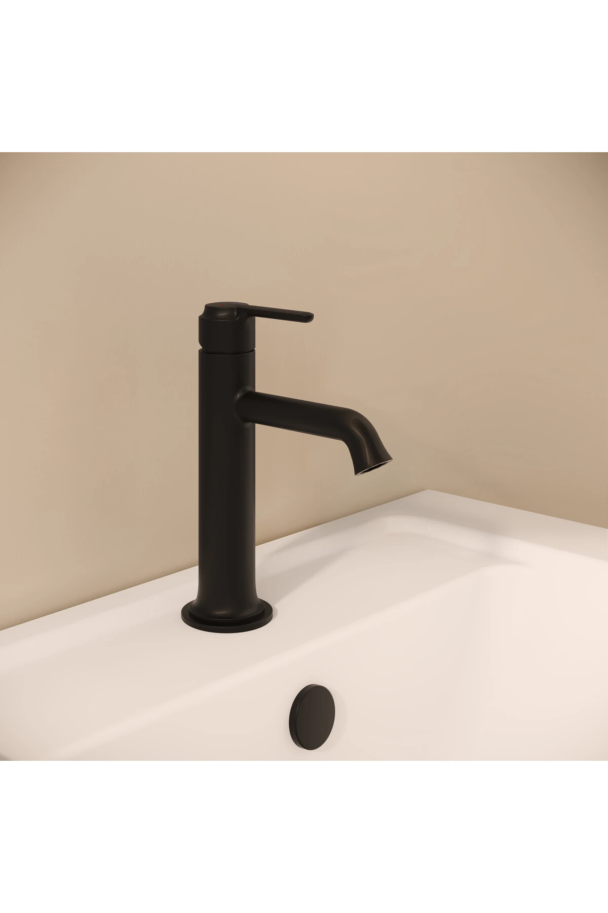 Origin A4288036 Üstten Kumandalı Lavabo Bataryası, Mat Siyah