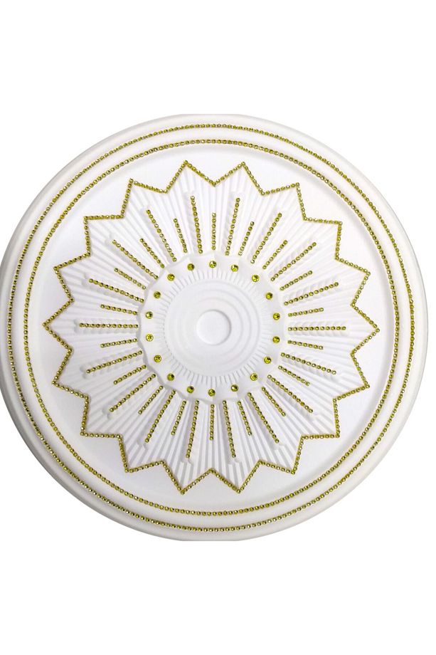 Buğday Desenli Stropiyer Taşlı Tavan Lamba Göbeği 50 cm