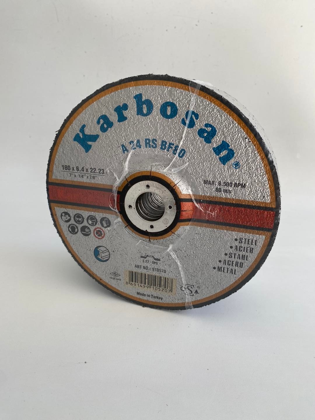 KARBOSAN Metal (Nk) Taşlama Taşı 180X6.4X22.23 mm (10'lu Paket)