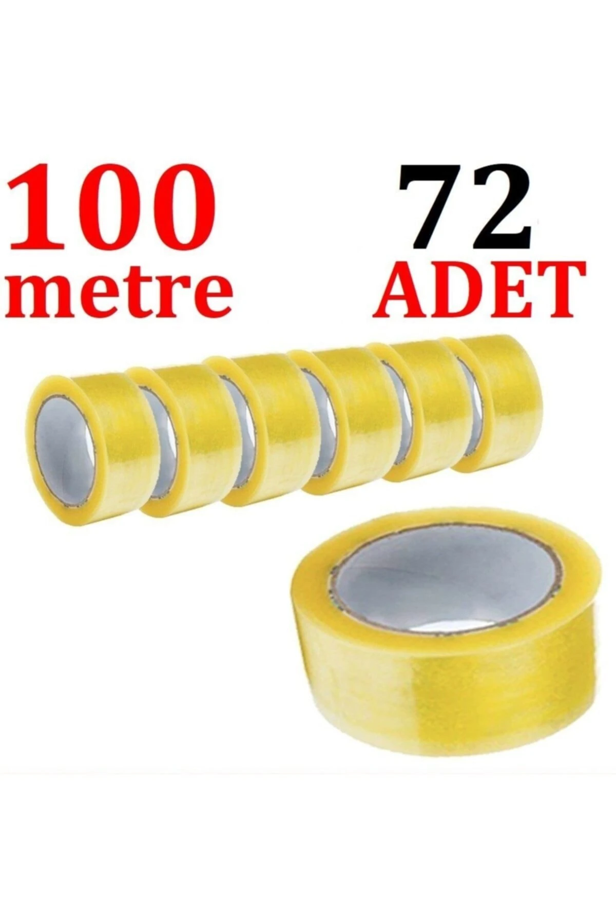 Kopmayan 72 Adet Koli Bandı 45mm X 100 Mt-güçlü Henkel Yapıştırıcılı Akrilik Koli Bandı Güçlü Bant