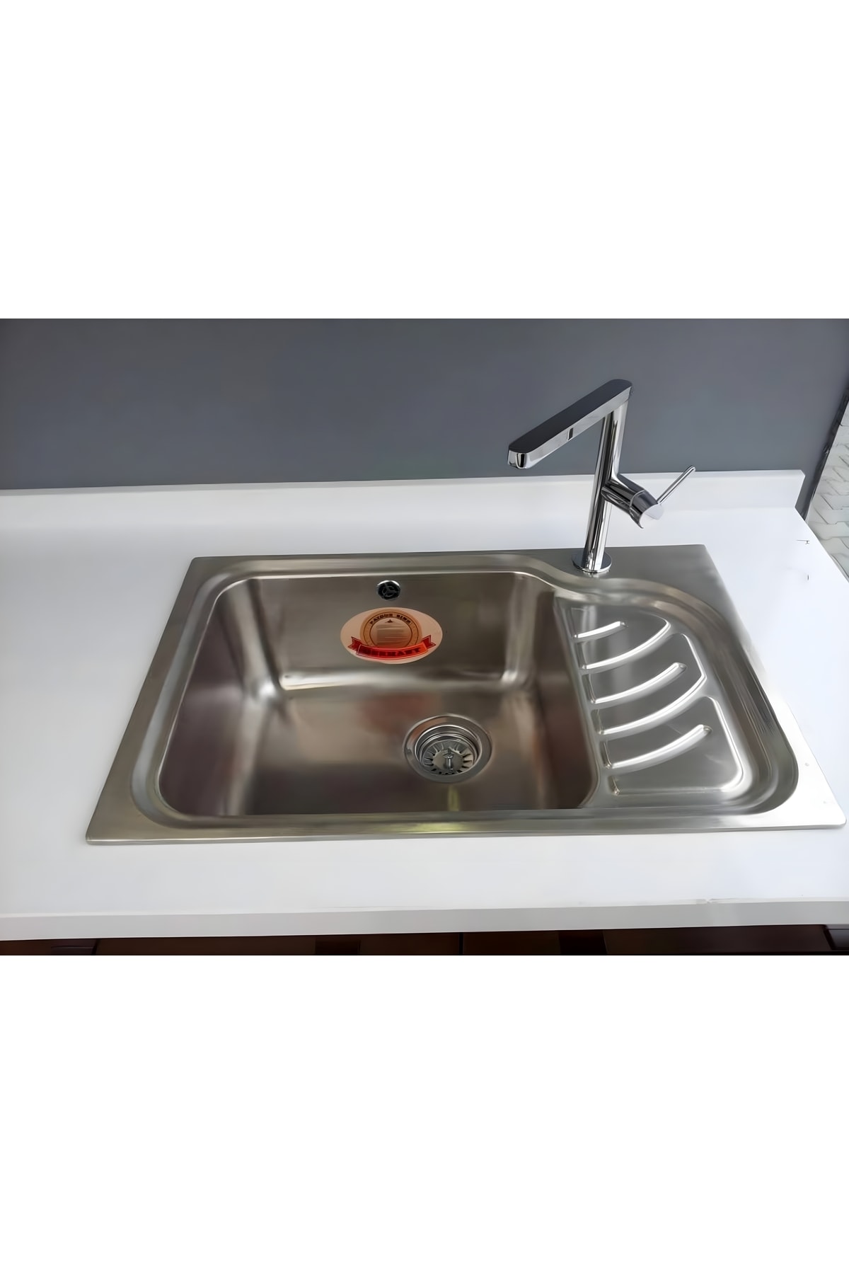 327 Paslanmaz Çelik Evye Tezgah Altı + Üstü Montaja Uygun / 1.0 Kalınlık + 50 Yıl Garantili