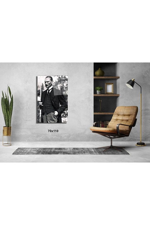 Atatürk'ün En Karizmatik Fotografı Atatürk Ve Türkiye Cam Tablo #PCT0541