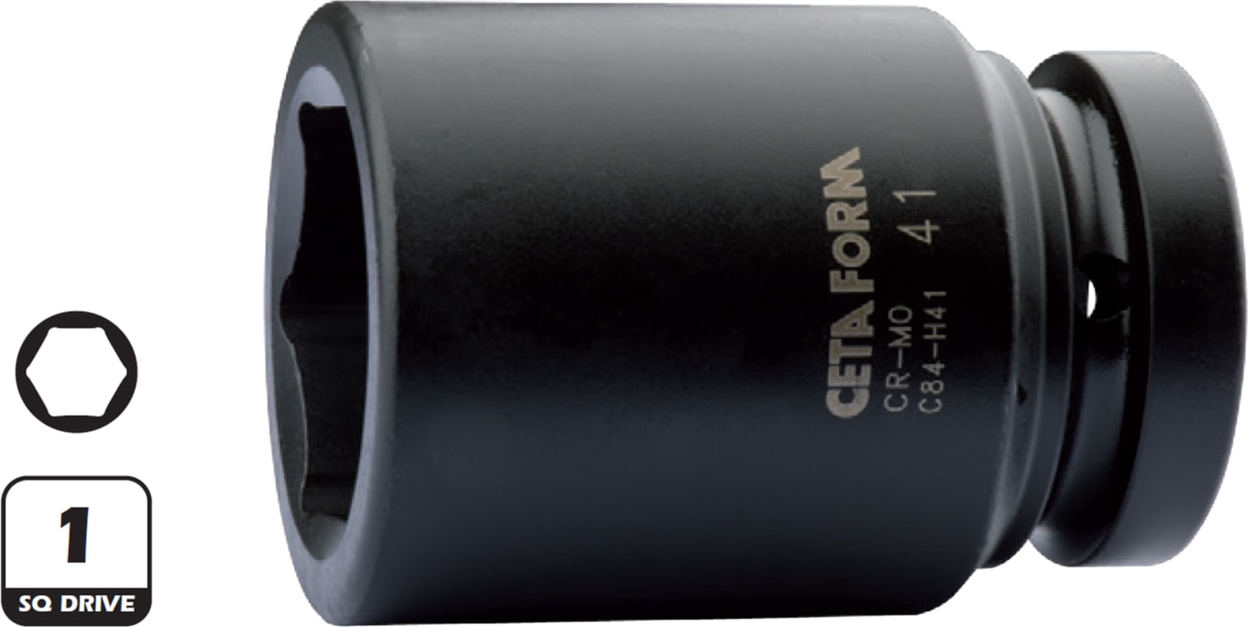 C84-H41 41Mm 1" 6 Köşe Derin Havalı Lokma Anahtar