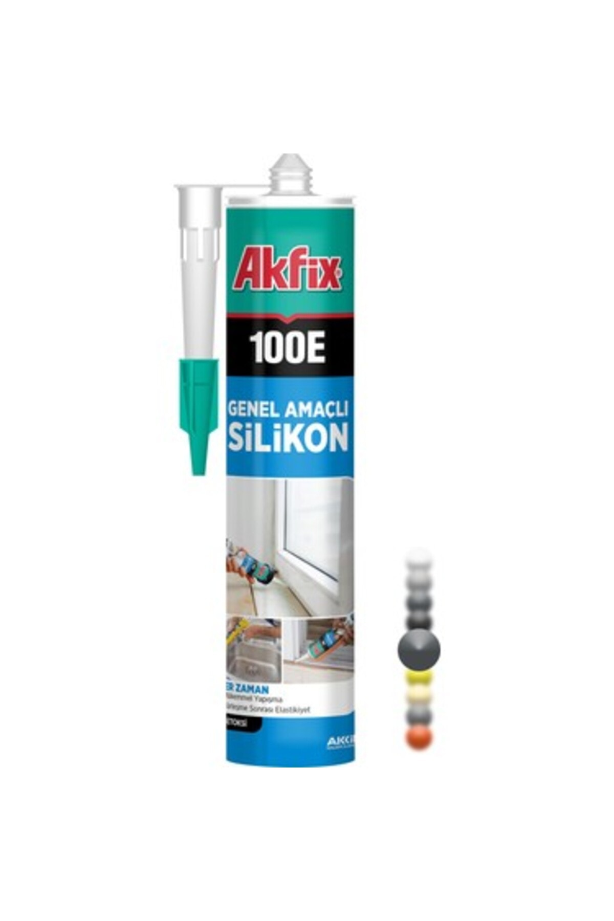 AKFİX 100E ANTRASİT GRİ SİLİKON 280 ML