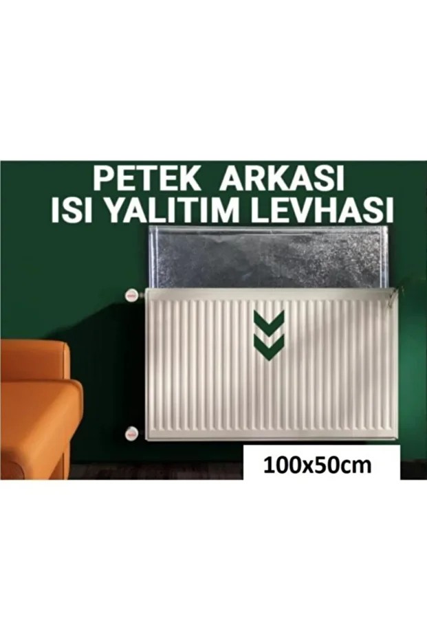 5 Adet Petek Radyatör Arkası Folyo Plaka Kalorifer Soba Arkalığı Alüminyum Isı Yalıtım Folyosu