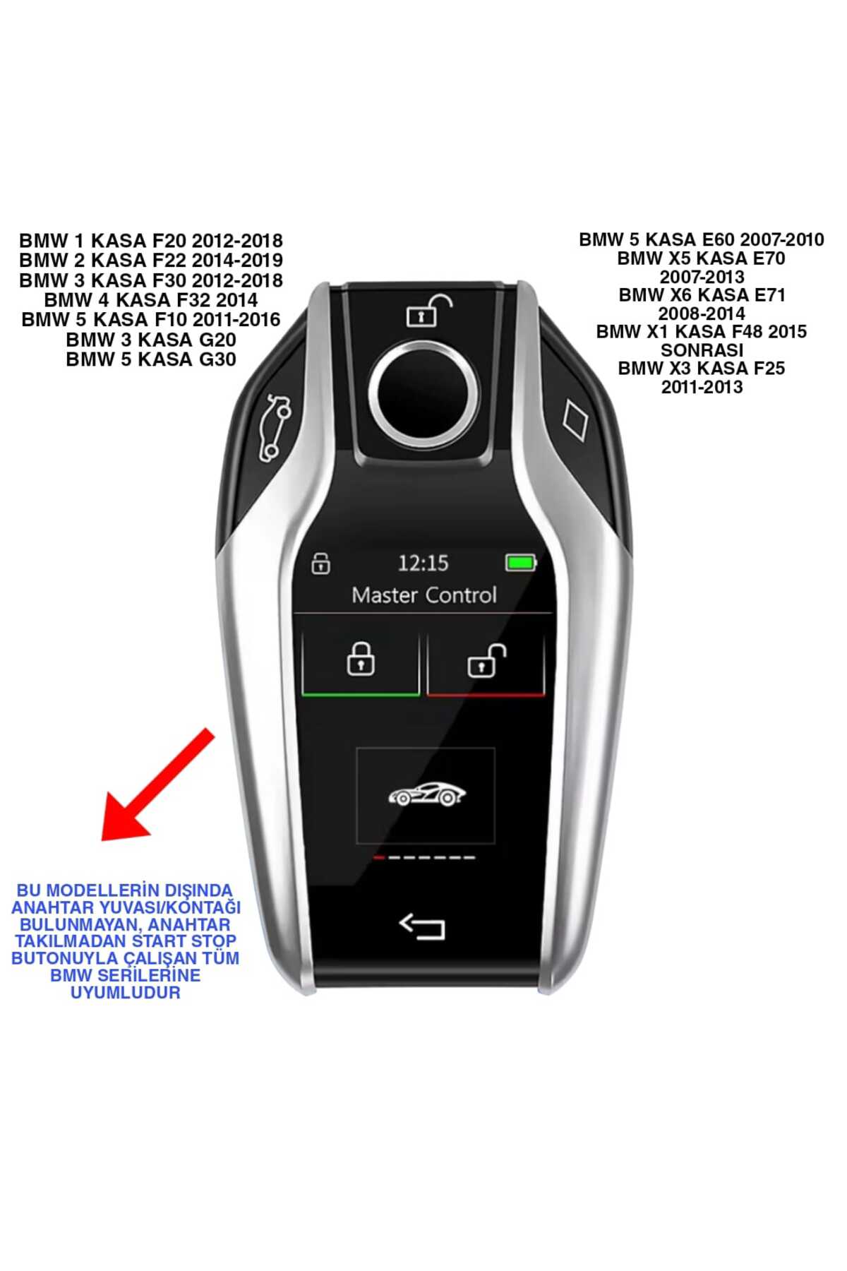 BMW DOKUNMATİK EKRANLI AKILLI ANAHTAR UZAKTAN KUMANDA SMART DISPLAY KEY