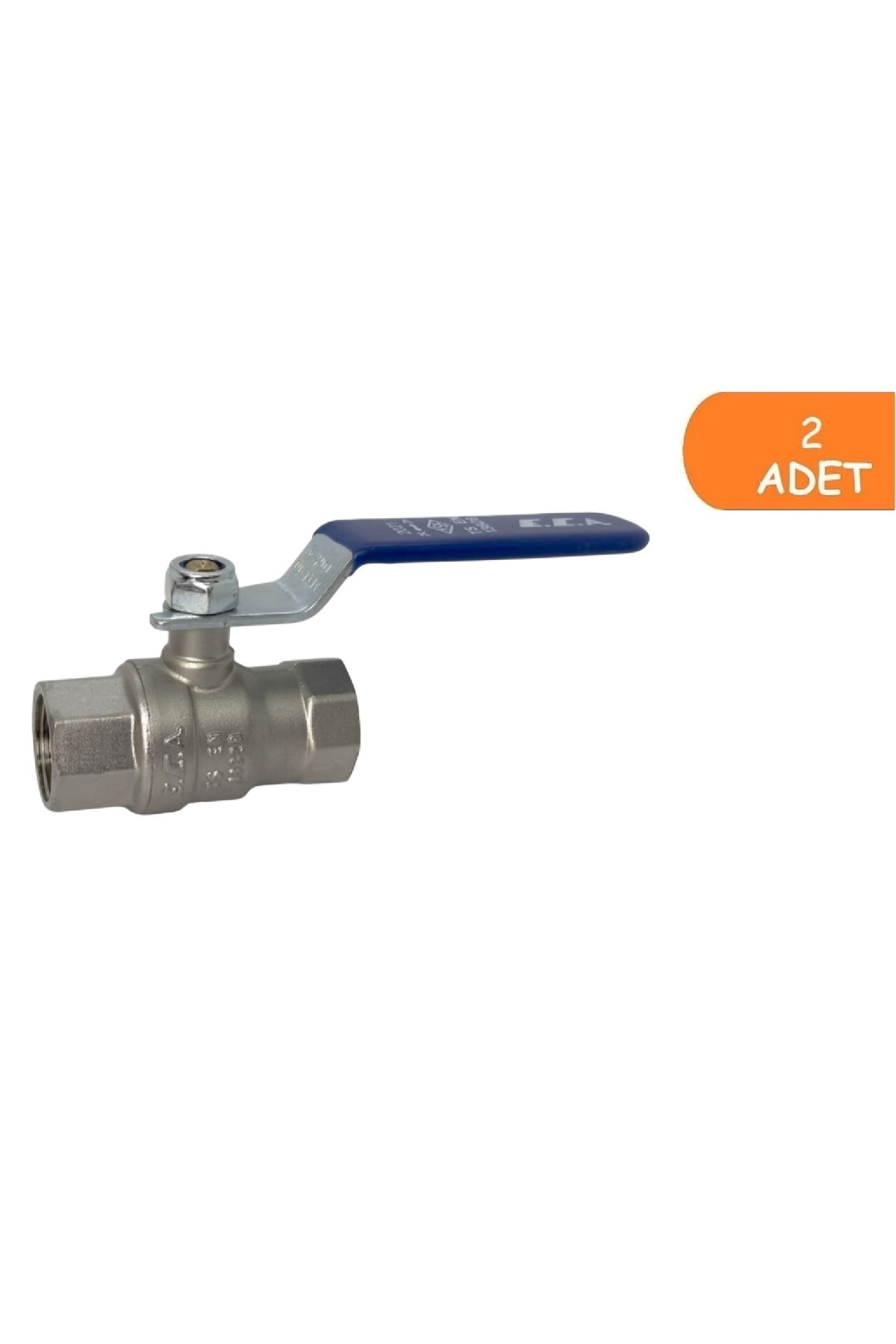 2 Adet ECA 1/2 İçme Suyu Küresel Valfi İç Vida x İç Vida PN10 602122168