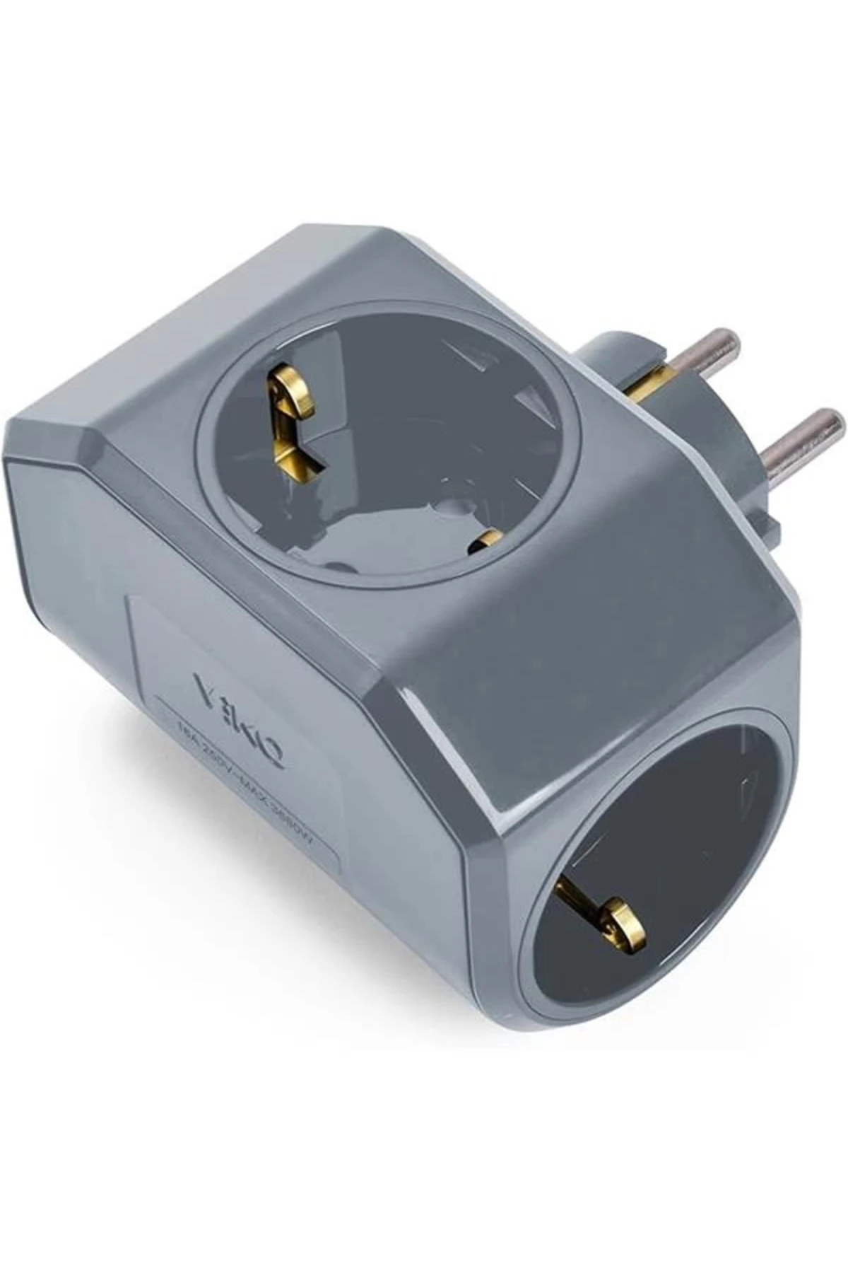 Yonca Plus Gri Üçlü Topraklı Priz Çarpma Karşıtı