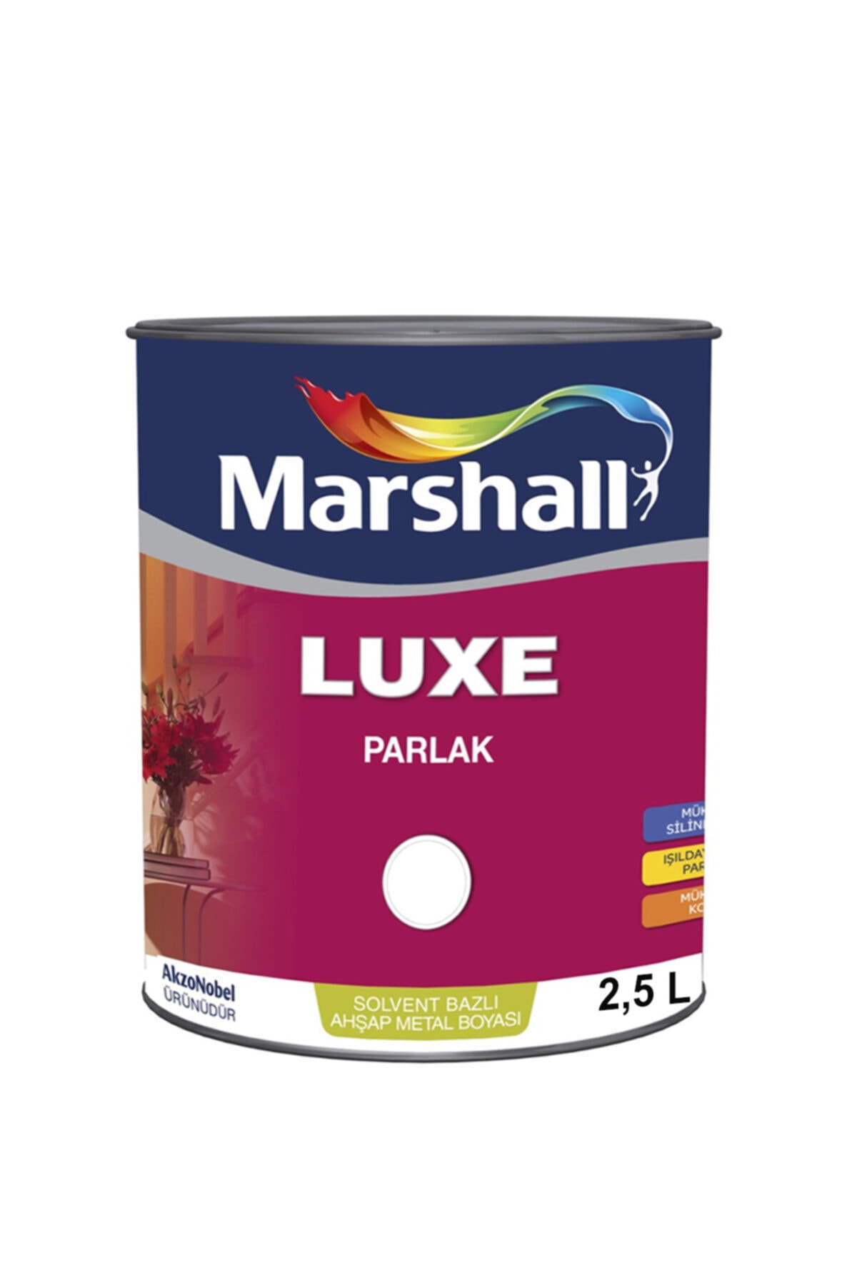 Luxe Parlak Yağlı Boya Siyah 2.5 Lt (3,5 Kg)