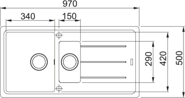 Basıs Bfg 651 1,5 Gözlü Granit Slate Grey Eviye