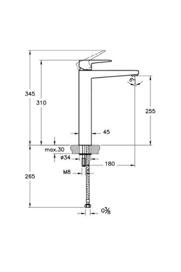Root Square Lavabo Bataryası (Çanak), krom