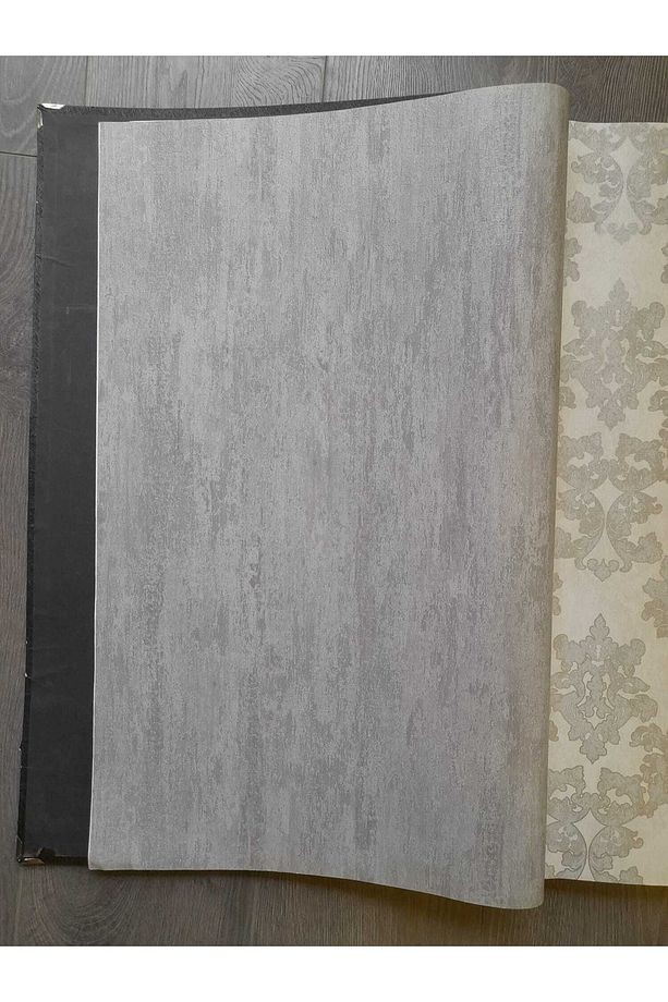 Oxsana Gri Eskitme Desenli Silinebilir Duvar Kağıdı (16m2)