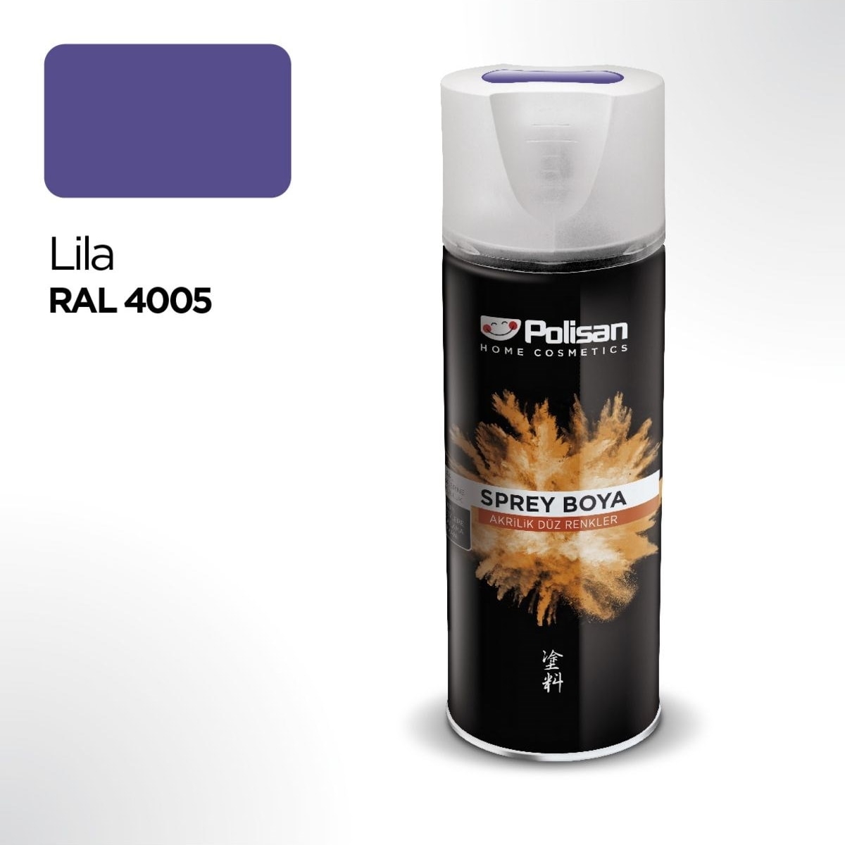 4005 Akrilik Sprey Boya Lila RAL-4005 Düz Renk