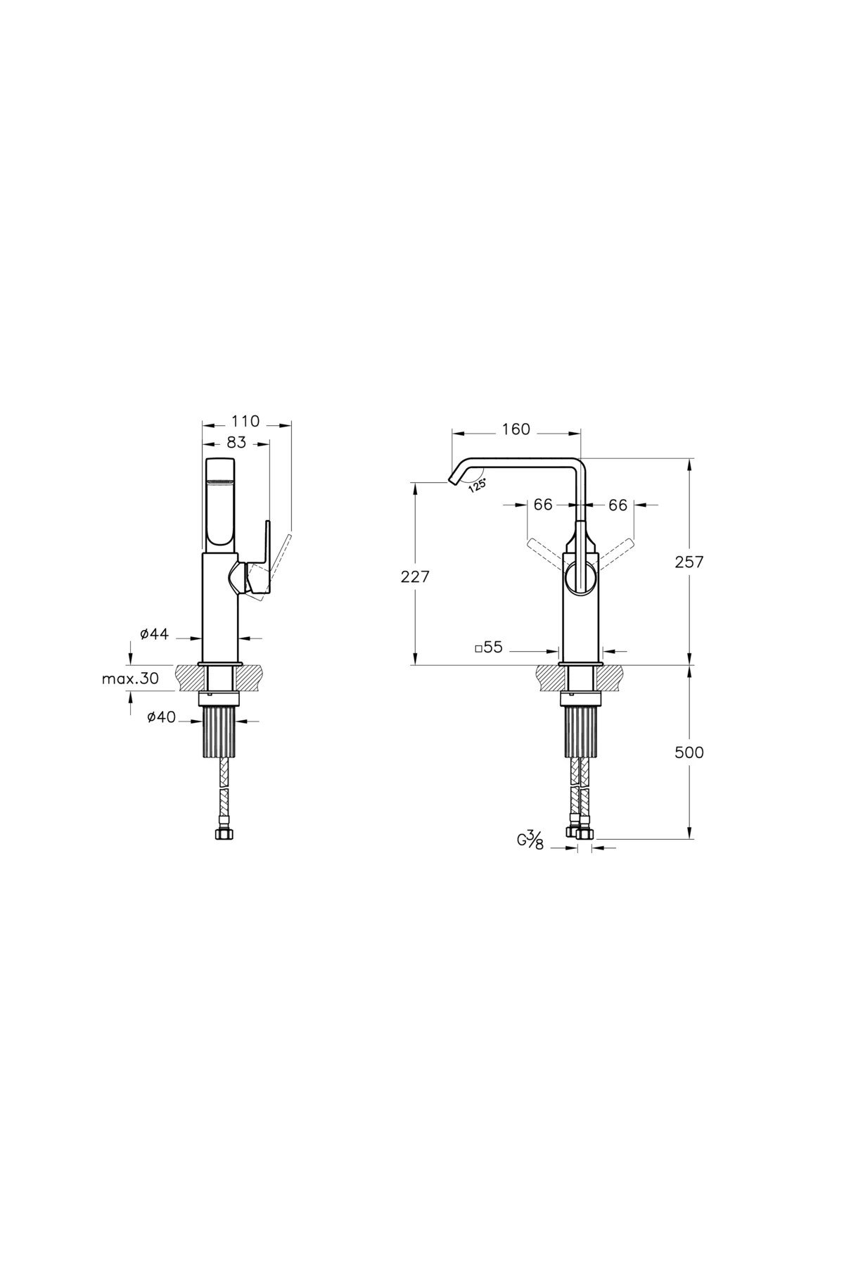 Suit A4276529 Lavabo Bataryası, Soft Bakır