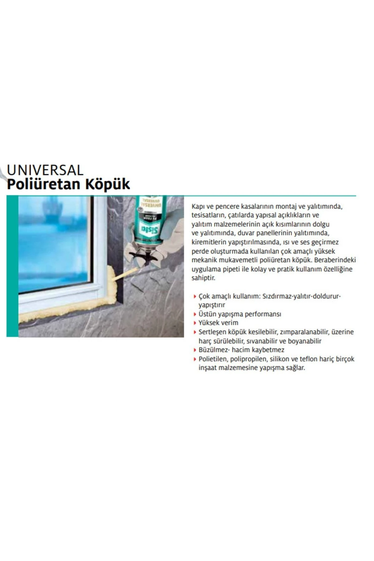 Sista Universal Poliüretan Köpük 750 Ml 3'lü Paket