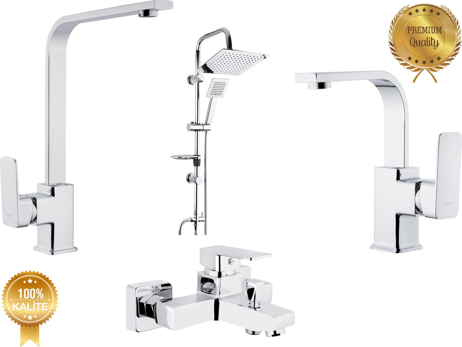 Siera (Banyo,Lavabo,Evye) Üçlü Set + Yakut Duş Robotu