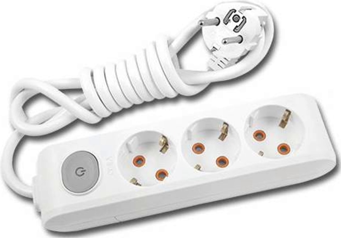 Panasonic 3'lü 6 Metre Anahtarlı Grup Priz - Çocuk Korumalı - Öznur Kablo ile