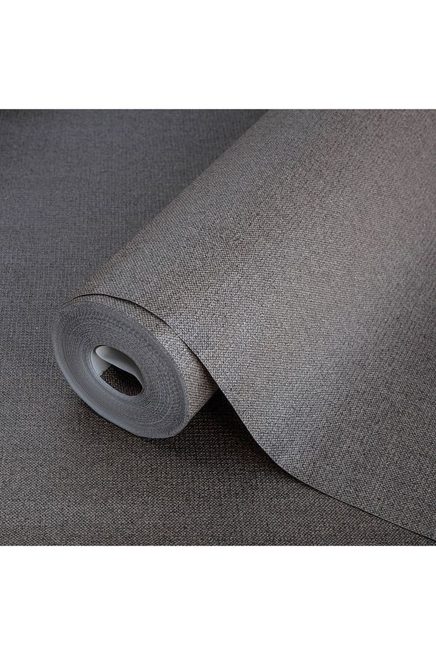 Alfa Doğal Keten Kumaş Desenli Duvar Kağıdı Non-woven Kağıt Taban Vinil Kaplı
