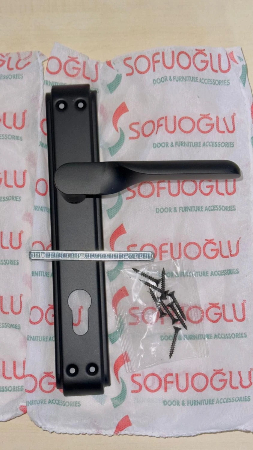 Siyah Çelik Kapı Kolu Sağ Yön 1. Sınıf Kaliteli Paslanmaz( Sofuoğlu Smart-Anka)