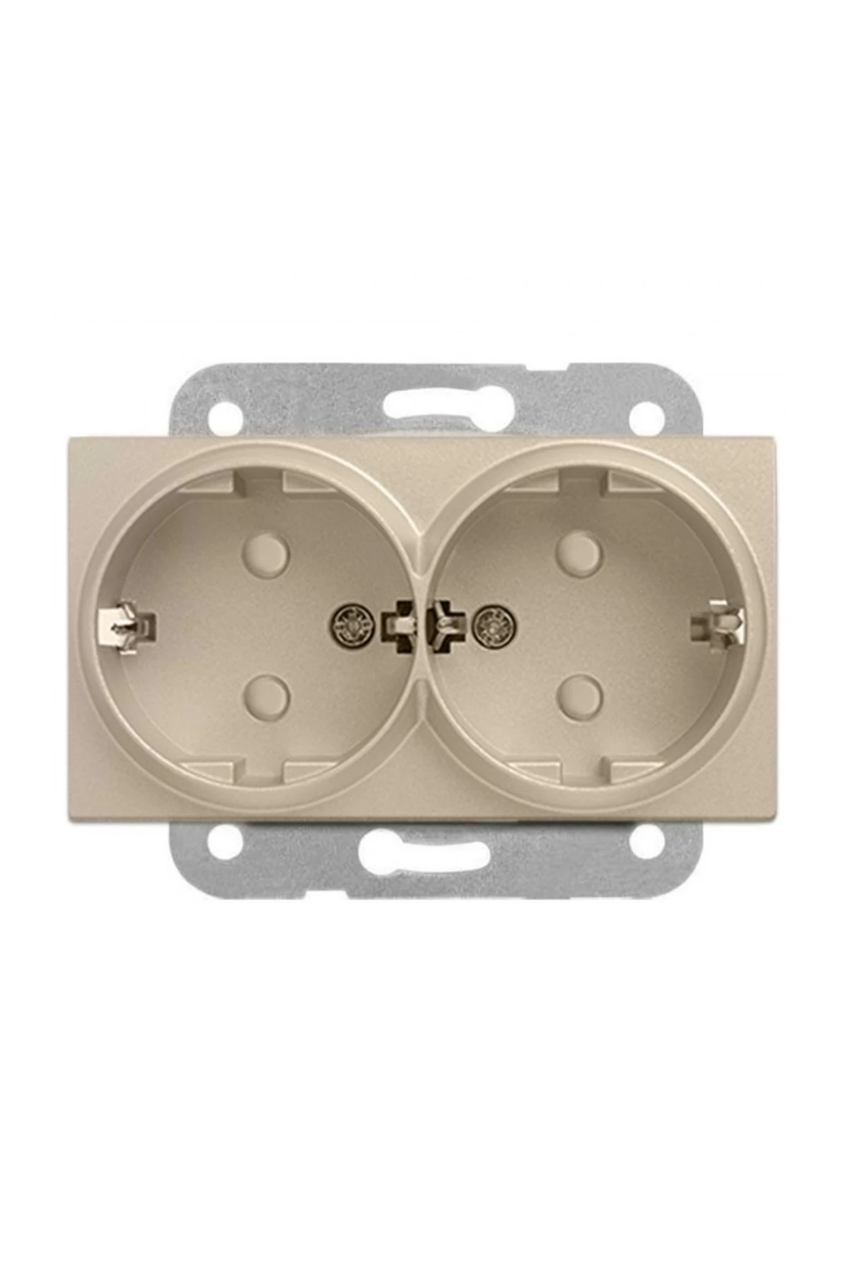 LİNNERA MEK.TUŞ İKİLİ TOPRAKLI PRİZ BRONZ