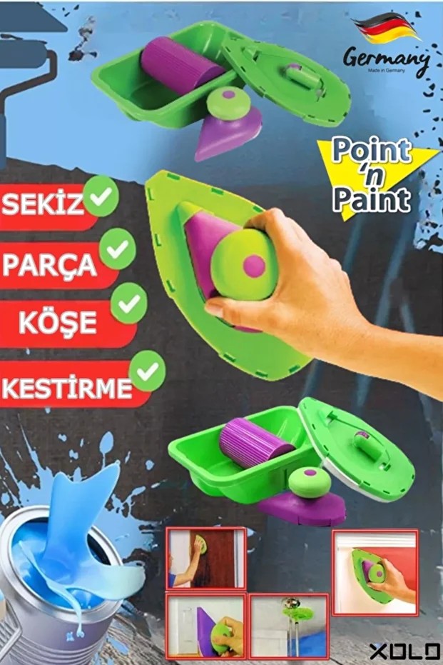 15 Parça Detaylı Köşe Kestirme Tavan Duvar Demir Mobilya Boya Badana Seti PNT809