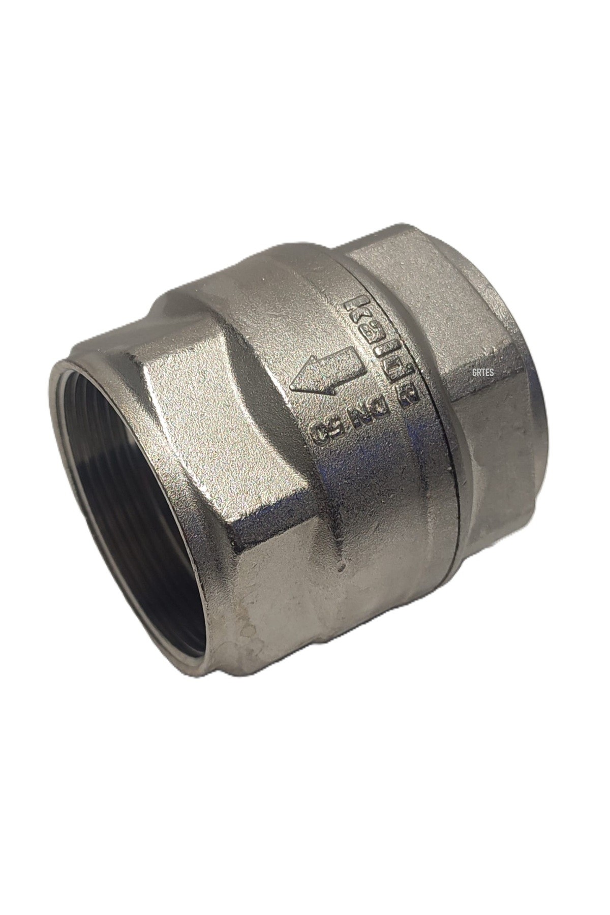 (2'li Paket) 2" Dn50 Sarı/Krom Dik Çekvalf - Vertical Check Valve
