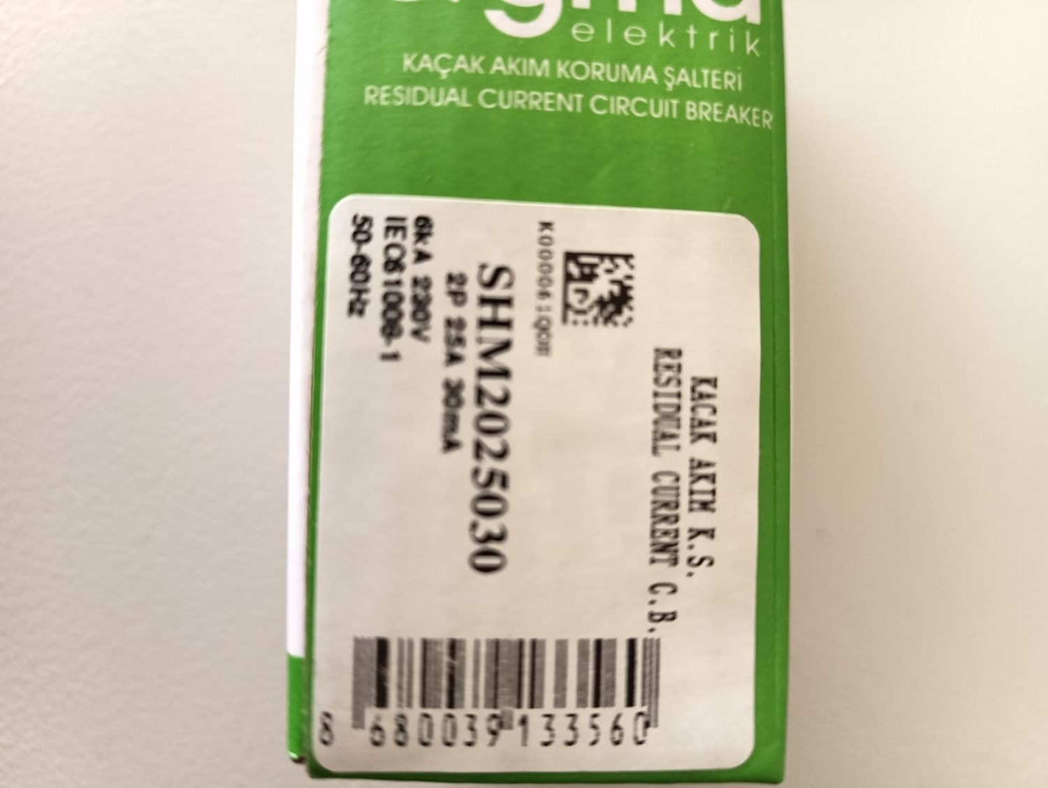 2X25A 30MA Kaçak Akım Rölesi