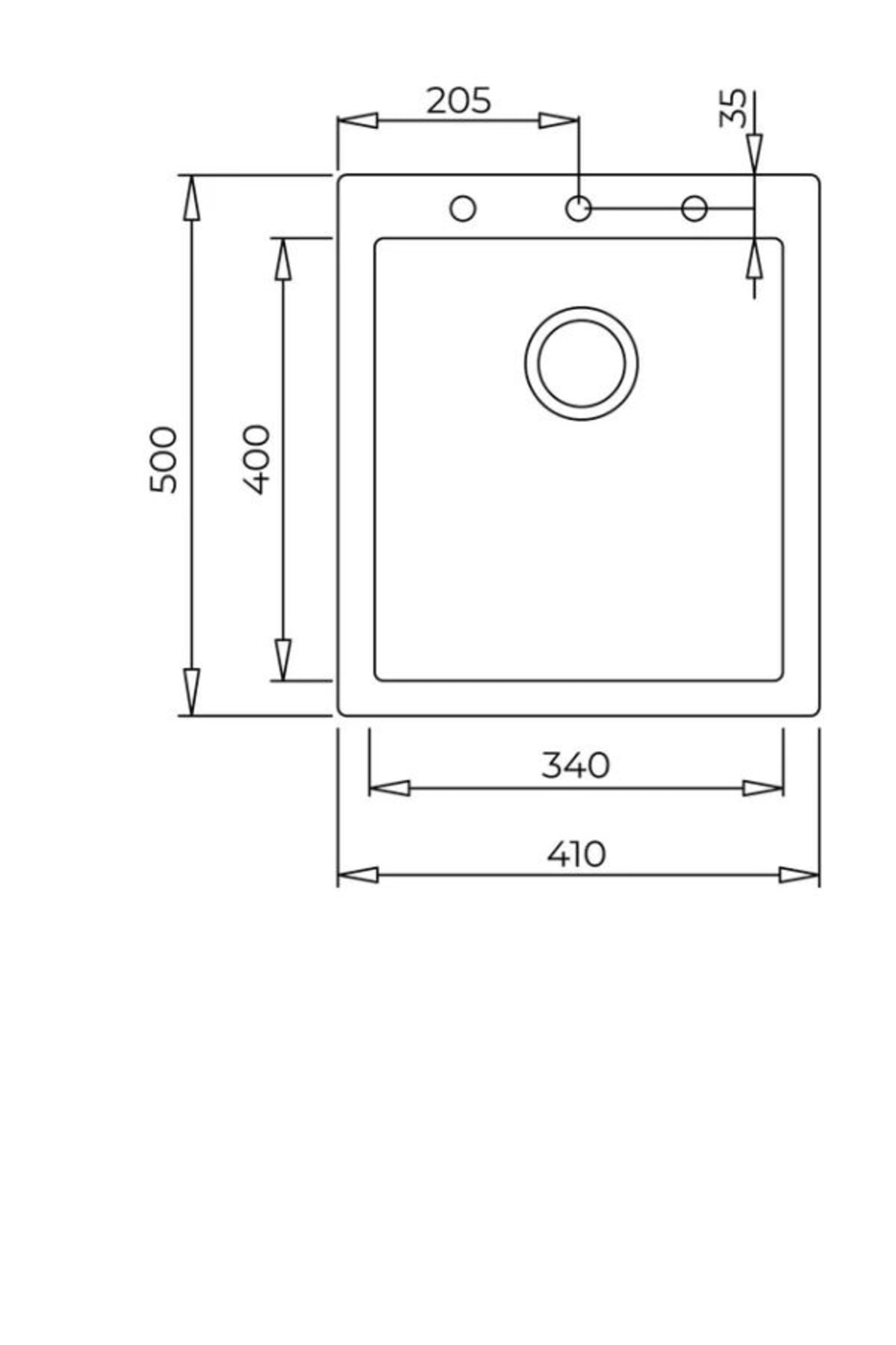 Bej Forsquare 50.40 Tg Tek Gözlü Damlalıksız Granit Eviye (.115230007)