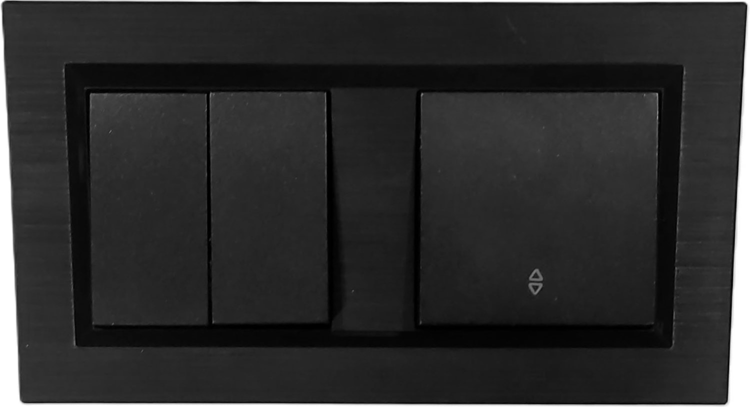 Quantum Siyah Komütatör (İkili Anahtar)+Vaviyen 2'li Set (ovivo)