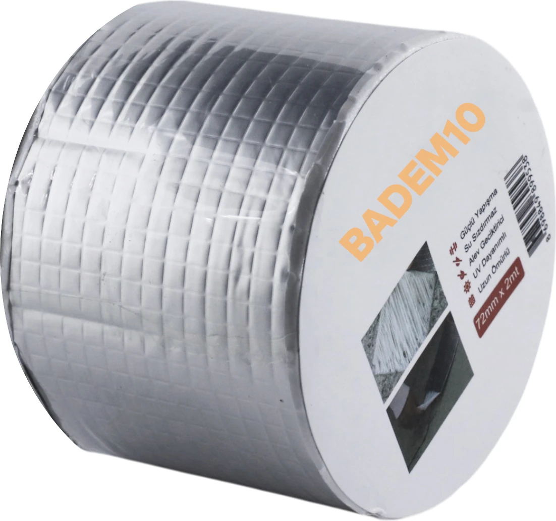 Çamur Bant Çatı Izolasyon Ses Su Yalıtım Tamir Sakız Bandı Gri 72 mm x 2 Metre 1 Adet