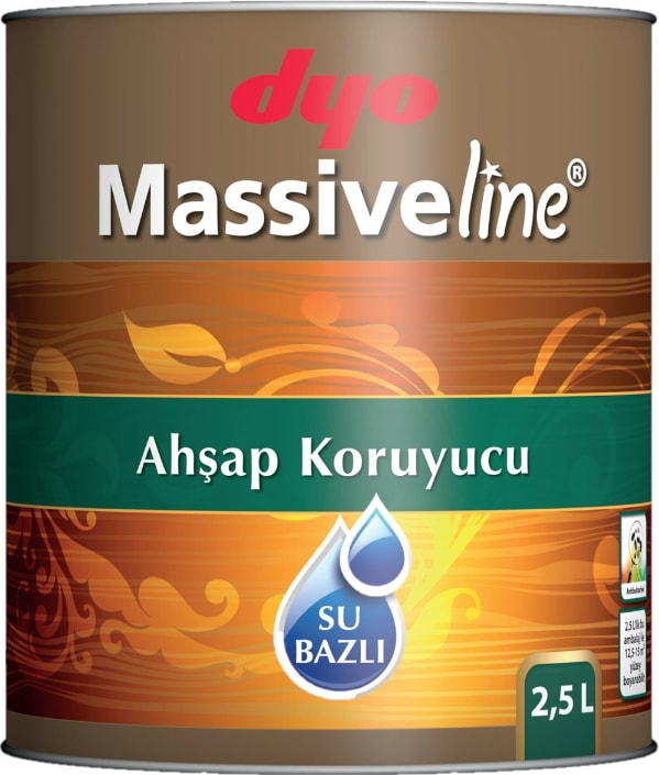 Massiveline Su Bazlı Ahşap Koruyucu 2.5 Lt Sedir