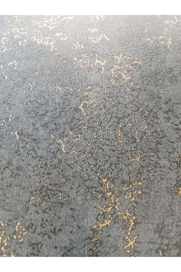 Antrasit Zemin Üzerine Gold Damarlı Hafif Kabartmalı Duvar Kağıdı(16m2)